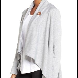 Babeau Wrap Csrdigan With Button